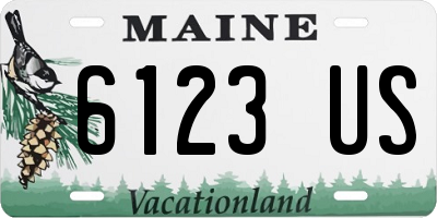 ME license plate 6123US