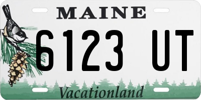 ME license plate 6123UT
