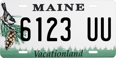 ME license plate 6123UU