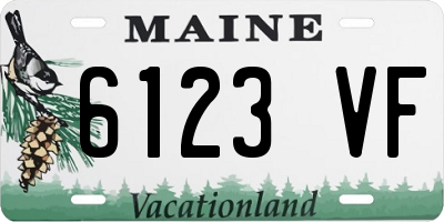 ME license plate 6123VF
