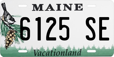 ME license plate 6125SE