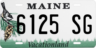 ME license plate 6125SG