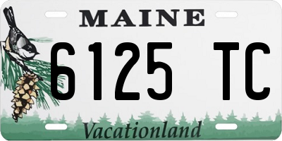 ME license plate 6125TC