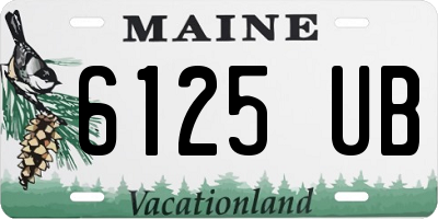 ME license plate 6125UB