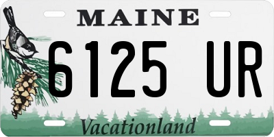 ME license plate 6125UR