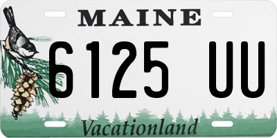 ME license plate 6125UU