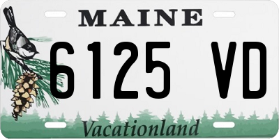 ME license plate 6125VD