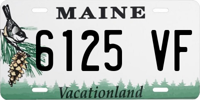 ME license plate 6125VF