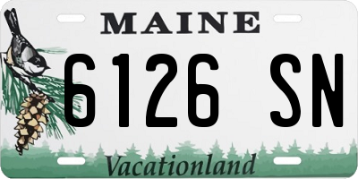 ME license plate 6126SN