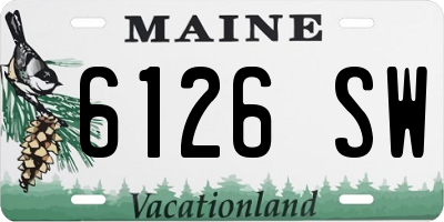 ME license plate 6126SW