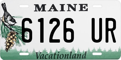 ME license plate 6126UR