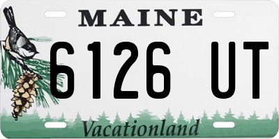 ME license plate 6126UT