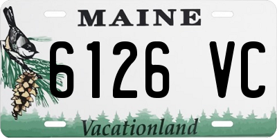 ME license plate 6126VC