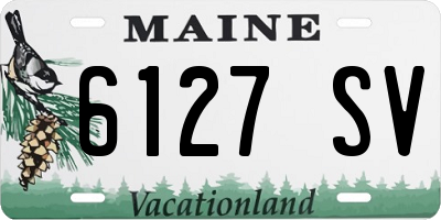 ME license plate 6127SV