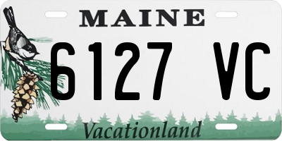 ME license plate 6127VC
