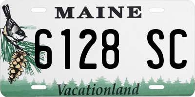 ME license plate 6128SC