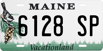 ME license plate 6128SP
