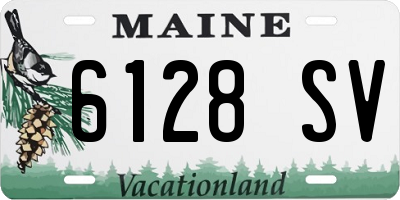 ME license plate 6128SV