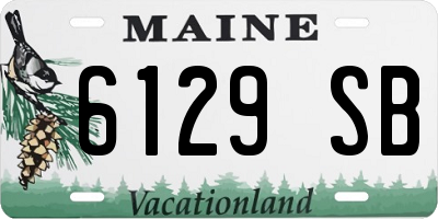 ME license plate 6129SB