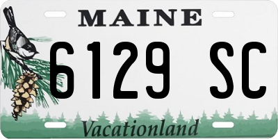 ME license plate 6129SC