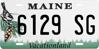 ME license plate 6129SG