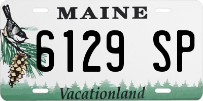 ME license plate 6129SP