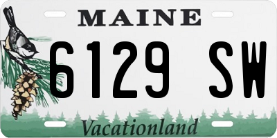 ME license plate 6129SW