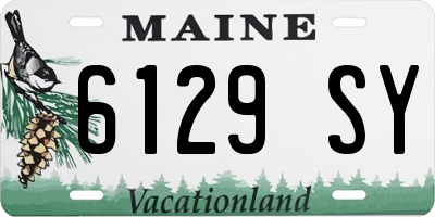 ME license plate 6129SY