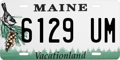 ME license plate 6129UM