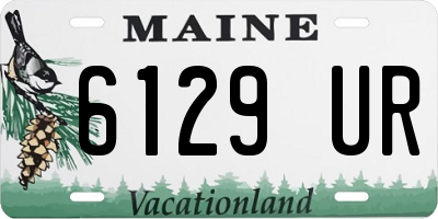 ME license plate 6129UR