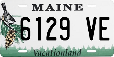 ME license plate 6129VE