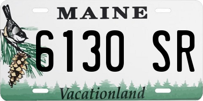 ME license plate 6130SR