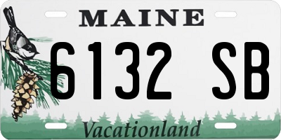 ME license plate 6132SB