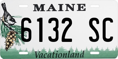 ME license plate 6132SC