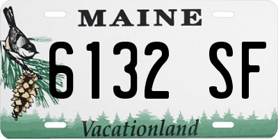 ME license plate 6132SF
