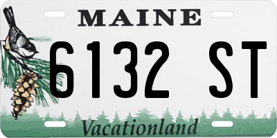 ME license plate 6132ST