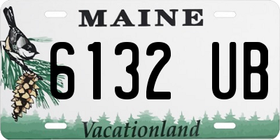 ME license plate 6132UB