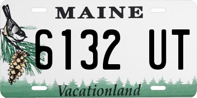 ME license plate 6132UT