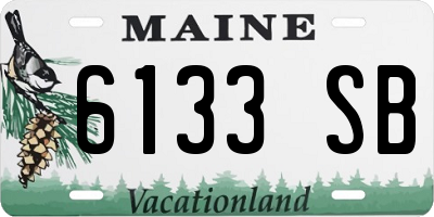 ME license plate 6133SB