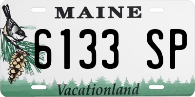 ME license plate 6133SP