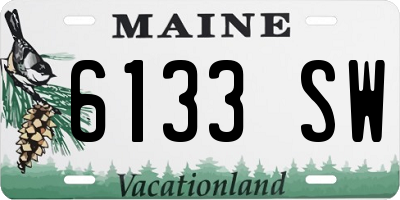 ME license plate 6133SW