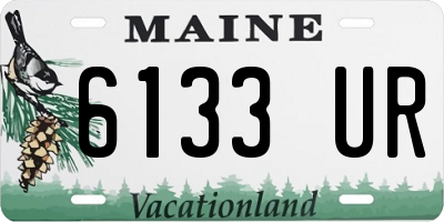 ME license plate 6133UR