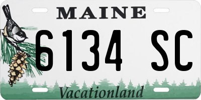 ME license plate 6134SC