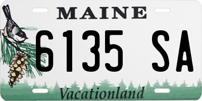 ME license plate 6135SA