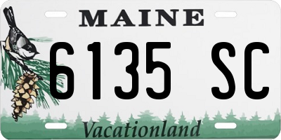ME license plate 6135SC