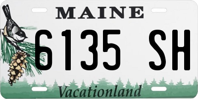 ME license plate 6135SH