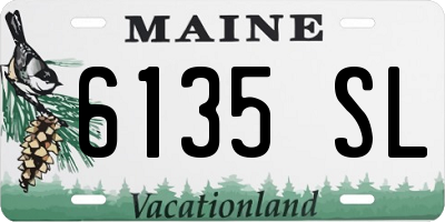 ME license plate 6135SL