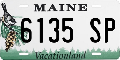 ME license plate 6135SP