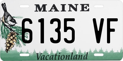 ME license plate 6135VF