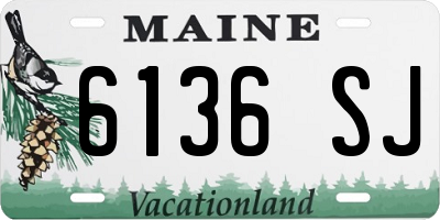 ME license plate 6136SJ